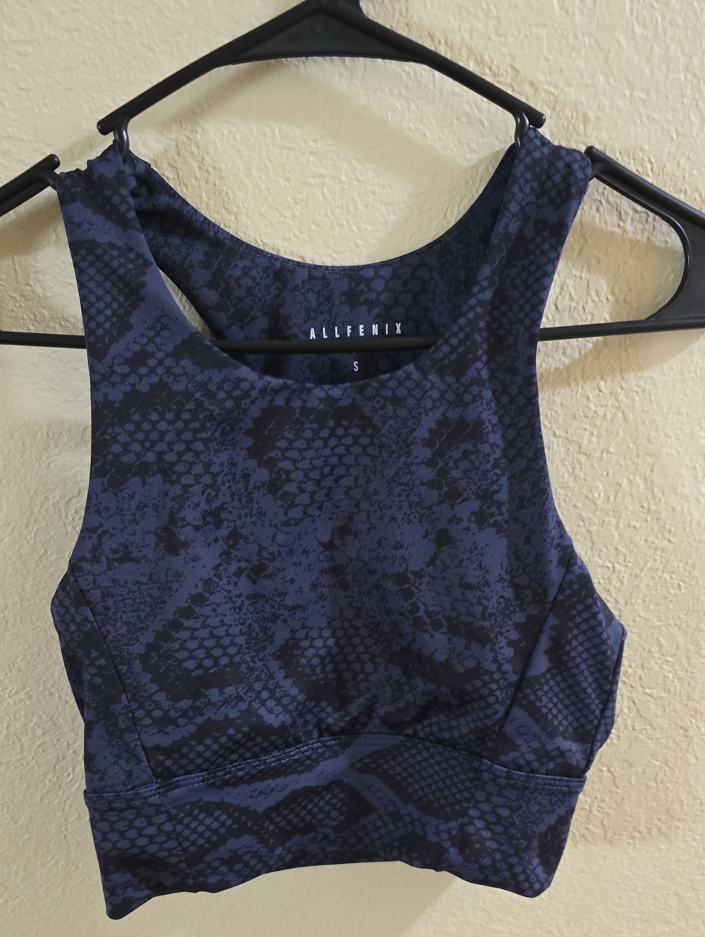 AllFenix Navy Snake-Print Sports Bra Like New